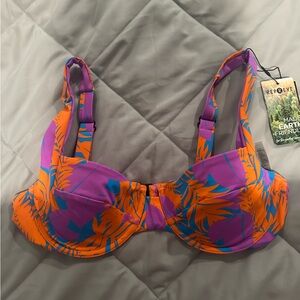 VETCHY- Laguna Bikini Tropical Set - L TOP- NWT
